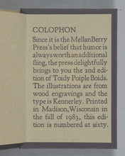 Load image into Gallery viewer, Stahlecker, Bonnie (artist). Toidy Poiple Boids. Mellan Berry Press. Madison, Wisconsin. 1983. Limited edition of 60 copies.