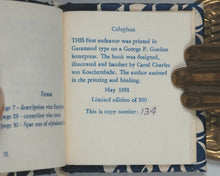 Load image into Gallery viewer, Koschembahr, Daniel. Moving with the Wind. Square-Rigger Press. Lexington, Ky. 1981. Number 134 of a limited edition of 200 copies