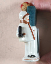 Load image into Gallery viewer, Needlecase 'blook'. Complete with attached bevelled pocket mirror and original 'blook' holder.