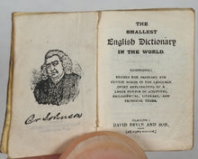 Load image into Gallery viewer, Smallest English Dictionary in the World. Bryce, David & Son. Glasgow. Circa 1900.