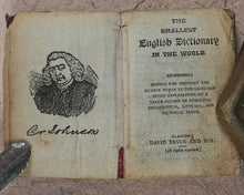 Load image into Gallery viewer, Smallest English Dictionary in the World. Bryce, David & Son. Glasgow. 1893.>>MINIATURE BRYCE DICTIONARY IN LOCKET<<