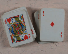 Load image into Gallery viewer, Miniature playing cards. Miniature antique playing cards in contemporary silver box. Unknown publisher. No place. Circa 1899.