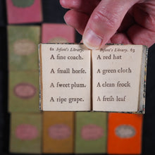 Load image into Gallery viewer, Infant's Library. Marshall, John. Circa 1800. 16 volumes. Complete with original sycamore bookcase.