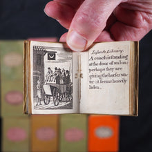 Load image into Gallery viewer, Infant's Library. Marshall, John. Circa 1800. 16 volumes. Complete with original sycamore bookcase.