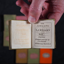 Load image into Gallery viewer, Infant's Library. Marshall, John. Circa 1800. 16 volumes. Complete with original sycamore bookcase.