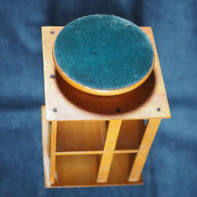 Load image into Gallery viewer, Revolving Bookcase. Slim, revolving, sycamore bookcase for miniature books. 1904.