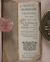 Load image into Gallery viewer, Petit almanach Universel Pour l’année M.D.CC.XVIII, Le. Moetjens, Adrian. La Haye. 1717.