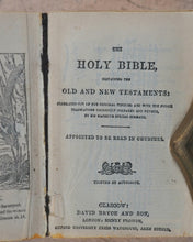 Load image into Gallery viewer, Holy Bible containing Old and New testaments. Translated out of the original tongues. Printed by Authority. Bryce, David and Son. Glasgow. 1901. Illustrated Miniature Bible.
