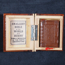 Load image into Gallery viewer, Holy Bible containing Old and New testaments Bryce, David & Son. Glasgow. 1901. Burns Bible with original mauchline Clanranald tartanware box