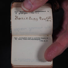 Load image into Gallery viewer, Thumb Birthday Text Book of short verses from the bible. Bryce, David & Son Glasgow. 1894.