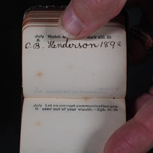 Load image into Gallery viewer, Thumb Birthday Text Book of short verses from the bible. Bryce, David & Son Glasgow. 1894.