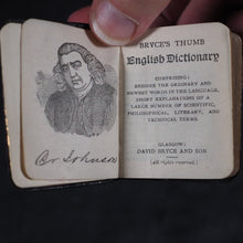 Load image into Gallery viewer, Bryce's Thumb English Dictionary. Bryce, David & Son. Glasgow. Circa 1888. In ' Midgets' slipcase.