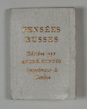 Load image into Gallery viewer, Pensées Russes. Kundig, Andrée. Genève. 1969.