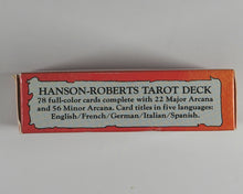 Load image into Gallery viewer, Hanson-Roberts Tarot Deck. Illustrated by Mary Hanson-Roberts. U.S. Games Systems Inc. 1985. ISBN 0880790792