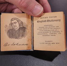 Load image into Gallery viewer, Bryce's Thumb English Dictionary, c1898. Published by David Bryce & Co.