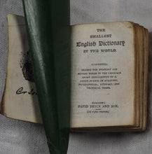 Load image into Gallery viewer, Smallest English Dictionary in the World. Comprising: besides the ordinary and newest words in the language, short explanations of a large number of scientific, philosophical, literary and technical terms. Publication Date: 1900. >>MINIATURE BOOK<<