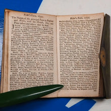 Load image into Gallery viewer, Rider's British Merlin : for the year of our Lord God 1752. Compiled for his Country's Benefit, by Cardanus Rider. Publication Date: 1752 Condition: Good