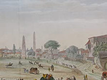 Load image into Gallery viewer, Hand-coloured copper engraving (#10 of 48) from the GRANDEST BOOK of VIEWS OF CONSTANTINOPLE."Grand Place de l'Hippodrome à Constantinople". Duplessis Bertaux & François Denis Née (Engravers), Antoine Ignace Melling (Artist). 1819