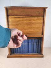 Load image into Gallery viewer, Miniature Library of The Poets. [in Oak Case with rolling tambour front shutter] Works of Shakespeare, and Poems of Burns, Byron, Longfellow, Milton, Scott, Sheridan &amp; Goldsmith. Kent &amp; Co., W. Paternoster Row, London. 1884-90
