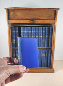 Miniature Library of The Poets. [in Oak Case with rolling tambour front shutter] Works of Shakespeare, and Poems of Burns, Byron, Longfellow, Milton, Scott, Sheridan & Goldsmith. Kent & Co., W. Paternoster Row, London. 1884-90