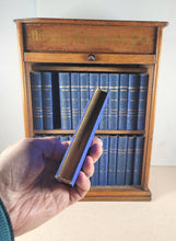 Load image into Gallery viewer, Miniature Library of The Poets. [in Oak Case with rolling tambour front shutter] Works of Shakespeare, and Poems of Burns, Byron, Longfellow, Milton, Scott, Sheridan &amp; Goldsmith. Kent &amp; Co., W. Paternoster Row, London. 1884-90
