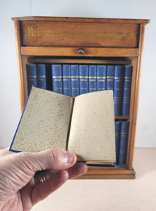 Miniature Library of The Poets. [in Oak Case with rolling tambour front shutter] Works of Shakespeare, and Poems of Burns, Byron, Longfellow, Milton, Scott, Sheridan & Goldsmith. Kent & Co., W. Paternoster Row, London. 1884-90