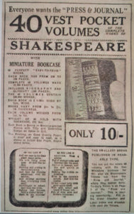 Shakespeare, William. Complete Works of Shakespeare. Andersons, Edinburgh Ltd. for Allied Newspapers. [London]. 1932.