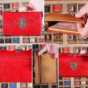 Georgian Almanack 1790-PROVENANCE NATHANIEL JARMAN- IN CONTEMPORARY RED LEATHER CASED POCKETBOOK.