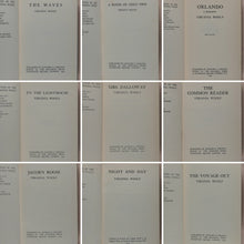 Load image into Gallery viewer, Virginia Woolf. Collected works of Virginia Woolf - every first Uniform Edition,  in original dust-jackets. Hogarth Press. 52 Tavistock Square. London.  1929-1950.
