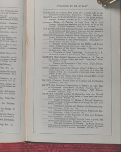 Lives of the Engineers. SMILES, Samuel. A new and revised edition. London: John Murray. 1874. >>OWNED AND SIGNED BY CHARLES DARWIN'S SON AND DESCENDANTS<<