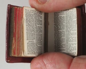 New Testament of the Lord and Saviour Jesus Christ. No publisher. No place. 1910. >>MICROBIBLE BINDING ATTRIBUTED TO 'CHALLENGER'<