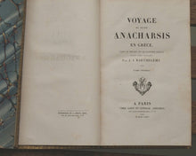 Load image into Gallery viewer, Voyage du Jeune Anacharsis en Grèce, vers le milieu du quatrième siècle avant l&#39;ère vulgaire. Par J. J. Barthelemy. Chez Janet et Cotelle, Librairies, Paris. 1824. &gt;&gt;FINE SIGNED BINDING&lt;&lt;
