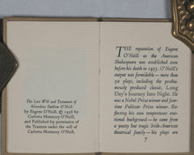 Load image into Gallery viewer, O'Neill, Eugene. The last will and testament of an extremely distinguished dog. Achille J. St. Onge. Worcester. 1972. Limited miniature edition.
