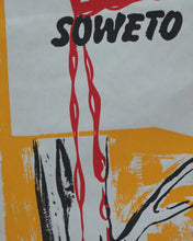 Load image into Gallery viewer, Soweto Massacre  [Anti-Apartheid poster]. National Committee on Apartheid. [Circa 1977].&gt;&gt;Shocking unrecorded political silk-screen poster&lt;&lt;
