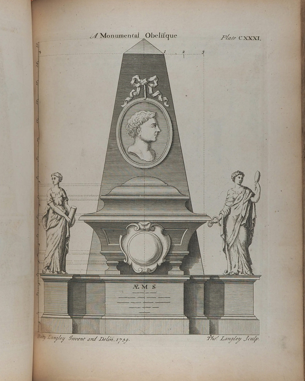 Batty Langley. City and country builder's and workman's treasury of designs, or, The art of drawing and working the ornamental parts of architecture. Printed for and sold by S. Harding, London. 1741.