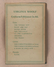 Load image into Gallery viewer, Virginia Woolf. Collected works of Virginia Woolf - every first Uniform Edition,  in original dust-jackets. Hogarth Press. 52 Tavistock Square. London.  1929-1950.
