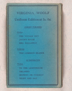 Virginia Woolf. Collected works of Virginia Woolf - every first Uniform Edition,  in original dust-jackets. Hogarth Press. 52 Tavistock Square. London.  1929-1950.