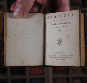 Memoires du Comte Grammont. >>MINIATURE BOOK<< Hamilton, Anthony, Count. Publication Date: 1802 CONDITION: VERY GOOD