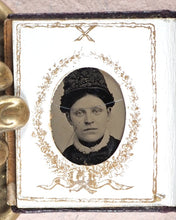 Load image into Gallery viewer, [Miniature Tintype Portrait Album]. 1880 [?]. >>Phantasmic miniature tintype album<<
