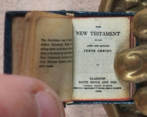 New Testament of the Lord and Saviour Jesus Christ. Bryce, David & Son.Glasgow. 1895. >>Wonderfully bound micro-miniature New Testament<<