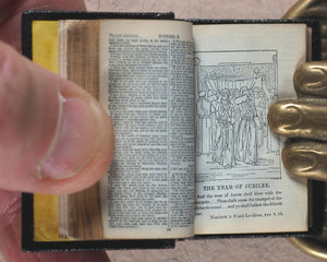 Holy Bible containing Old and New testaments. Bryce, David & Son. Glasgow. 1896.>>Gorgeously rebound English miniature Bible<<