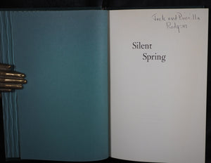Silent Spring. Rachel Carson. Published by Houghton Mifflin Company, 1962 CONDITION: NEAR FINE HARDCOVER
