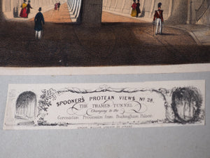Spooner's Protean Views No. 28. The Thames Tunnel. Changing to the Coronation Procession from Buckingham Palace.  London. W. Spooner. 377, Strand.