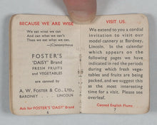 Load image into Gallery viewer, Foster's 'Daisy' Brand 1936 Diary. Foster, A.W. &amp; Co. Bardney. Lincoln. [1936].
