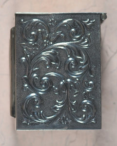 Miniature playing cards. Miniature antique playing cards in contemporary silver box. Unknown publisher. No place. Circa 1899.
