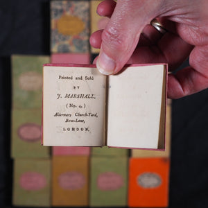 Infant's Library. Marshall, John. Circa 1800. 16 volumes. Complete with original sycamore bookcase.