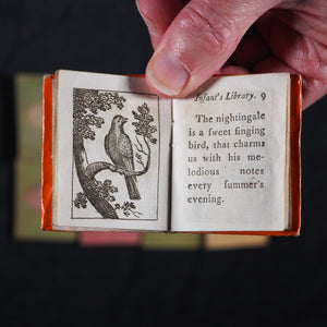 Infant's Library. Marshall, John. Circa 1800. 16 volumes. Complete with original sycamore bookcase.