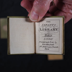 Infant's Library. Marshall, John. Circa 1800. 16 volumes. Complete with original sycamore bookcase.