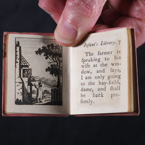 Infant's Library. Marshall, John. Circa 1800. 16 volumes. Complete with original sycamore bookcase.