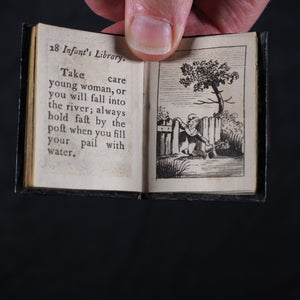 Infant's Library. Marshall, John. Circa 1800. 16 volumes. Complete with original sycamore bookcase.